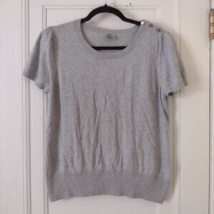 Grey Lightweight Short-sleeved Summer Sweater